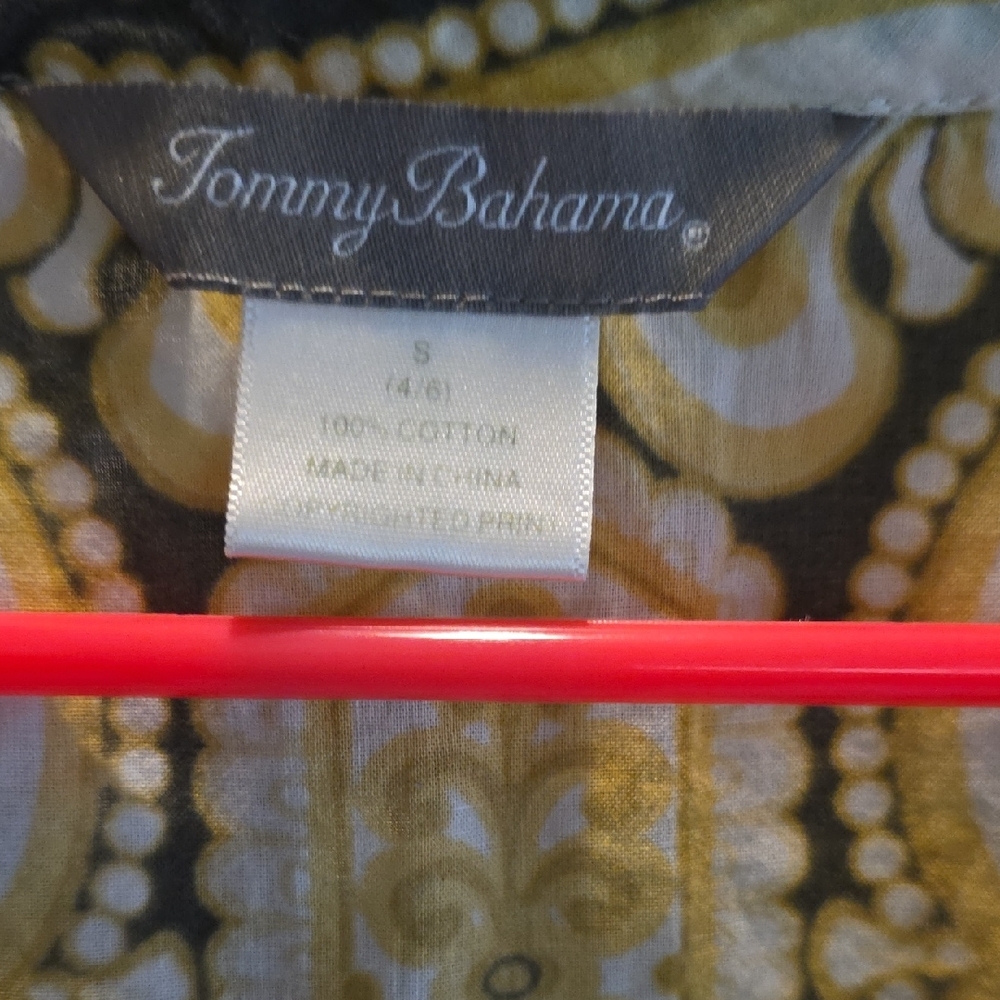 Tommy Bahama Yellow and Blue Top & Leopard Print Blouse - Picture 2 of 6